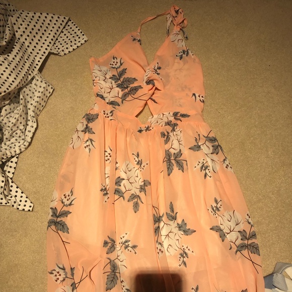 Pink floral maxi dress - Picture 2 of 3